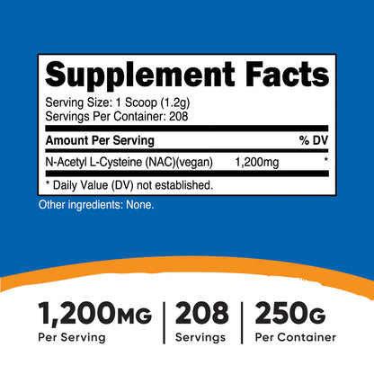 Nutricost N-Acetyl L-Cysteine (NAC) Powder (Vegan)