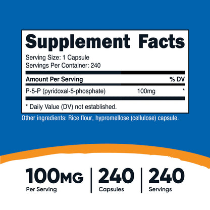 Nutricost P5P Capsules (Vitamin B6) (240 Capsules)