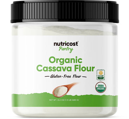 Nutricost Pantry Organic Cassava Flour Powder (1.5 LB)