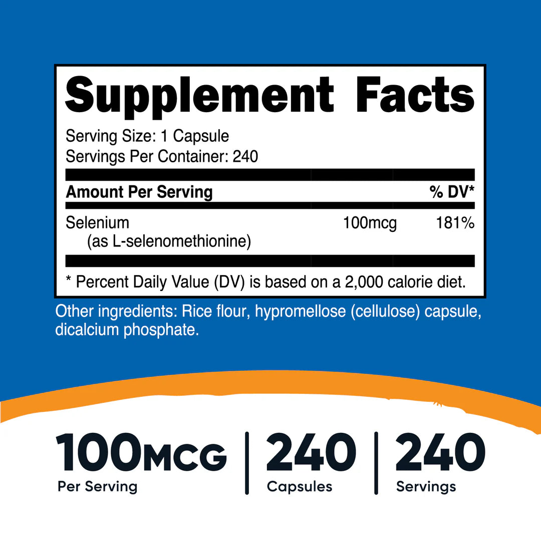 Nutricost Selenium Capsules (240 Capsules)