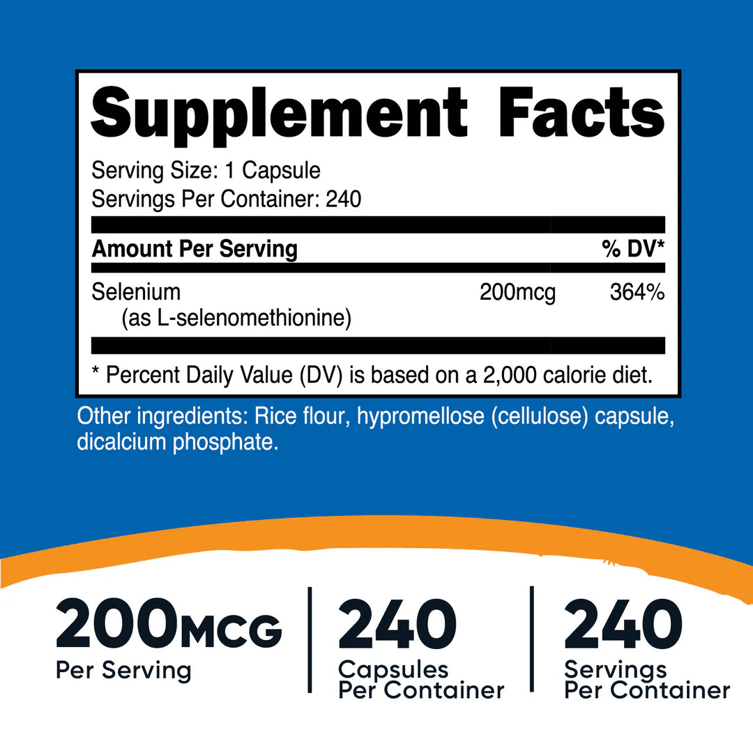 Nutricost Selenium Capsules (240 Capsules)