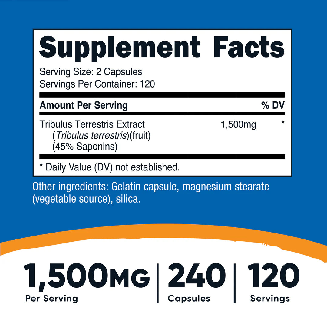 Nutricost Tribulus Capsules (1500 MG) (240 Capsules)