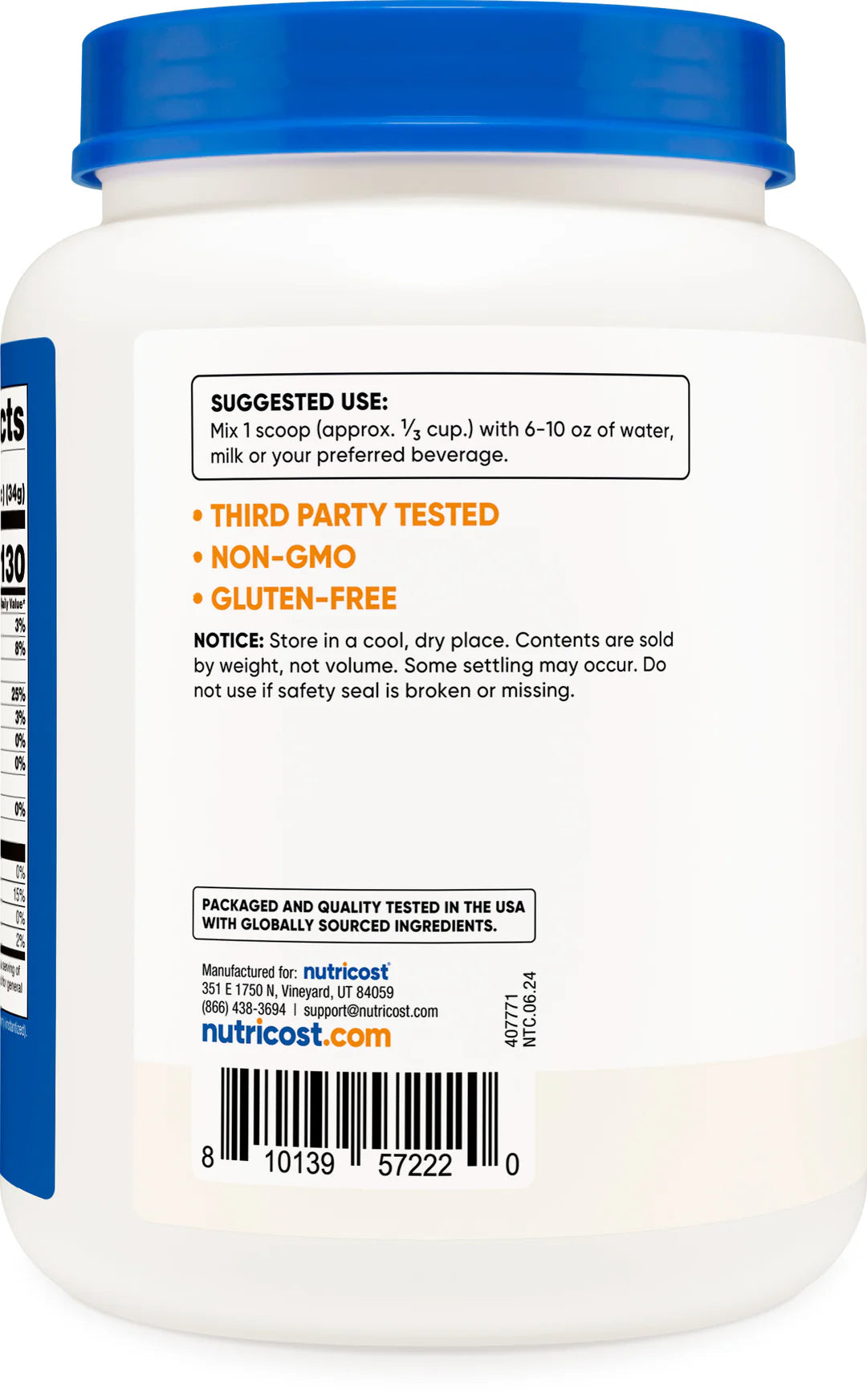 Nutricost Whey Protein Concentrate Powder (1.5 LB)