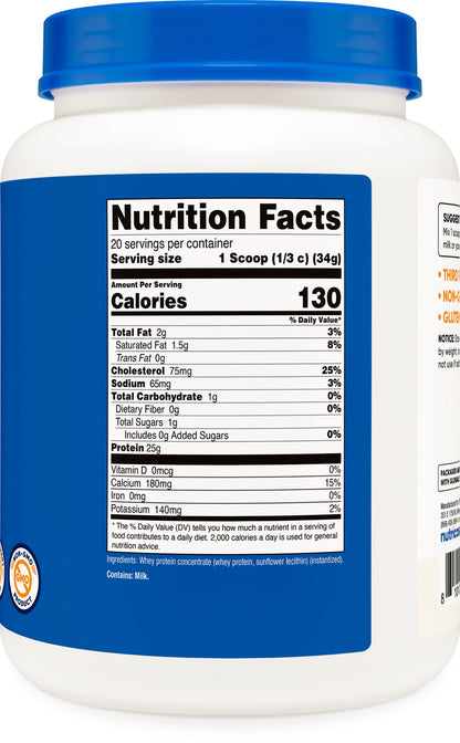 Nutricost Whey Protein Concentrate Powder (1.5 LB)