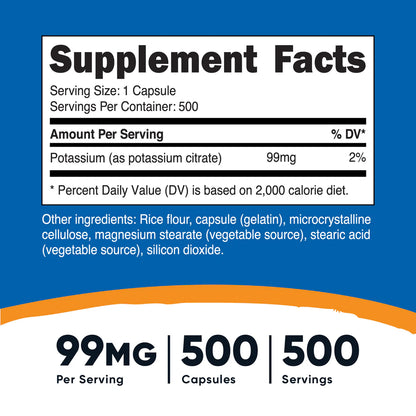 Nutricost Potassium Citrate (99 MG)