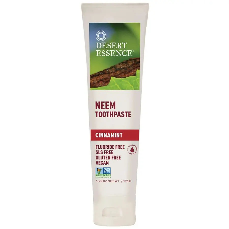 Desert Essence Dentifrice Neem Cannelle (6,25 oz) sans fluorure