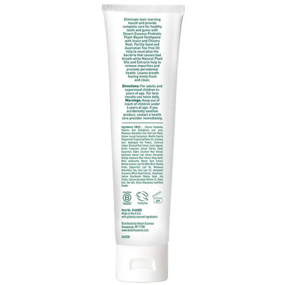 Desert Essence Prebiotic Plant-Based Carrageenan Free Mint Toothpaste (6.25 oz) Fluoride-Free