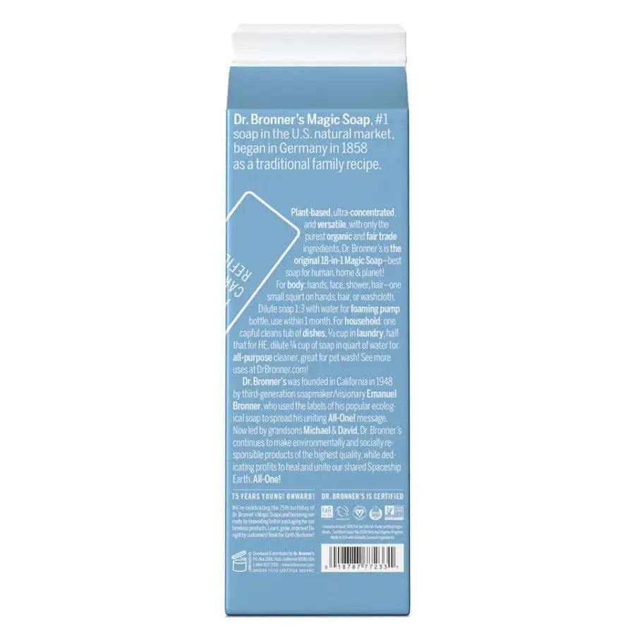 Dr. Bronner's 18-in-1 Pure-Castile Soap (32 oz) Refill Carton