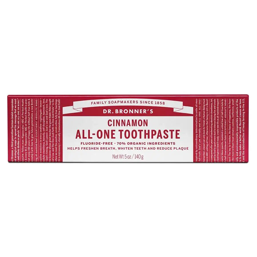 Pasta dental de canela sin fluoruro del Dr. Bronner (5 oz)