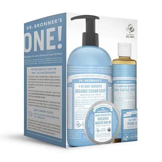 Coffret cadeau non parfumé pour bébé Dr. Bronner's Magic Soaps