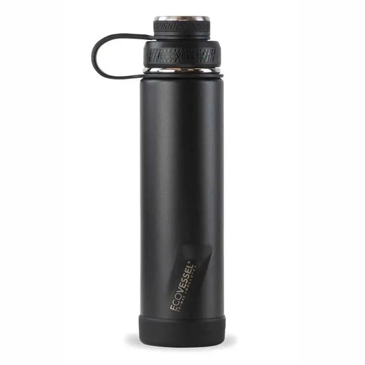 EcoVessel Black Shadow Boulder Water Bottle 24 oz