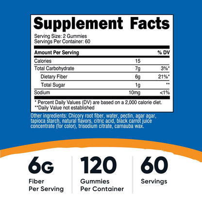 Nutricost 膳食纤维软糖（120 粒软糖）