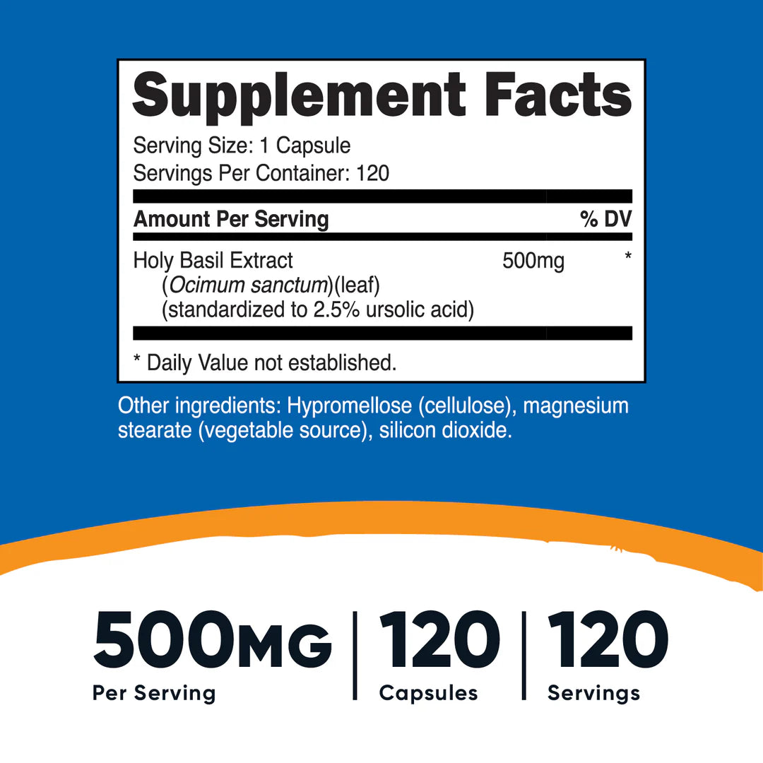 Gélules de basilic sacré (500 MG) (120 gélules)