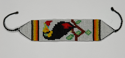 手工制作的巨嘴鸟手链 - 多色珠子（Chaquiras）