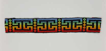 手工彩虹弹力发带 - 多色珠子（Chaquiras）