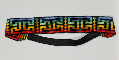 手工彩虹弹力发带 - 多色珠子（Chaquiras）