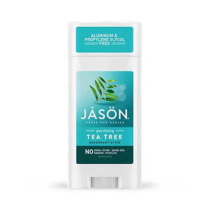 Bâton déodorant purifiant à l'arbre à thé Jason (2,5 oz) sans aluminium