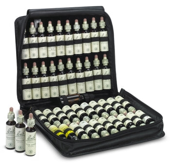 Kit complet de fleurs de Bach 20 ml dans un étui de transport en cuir