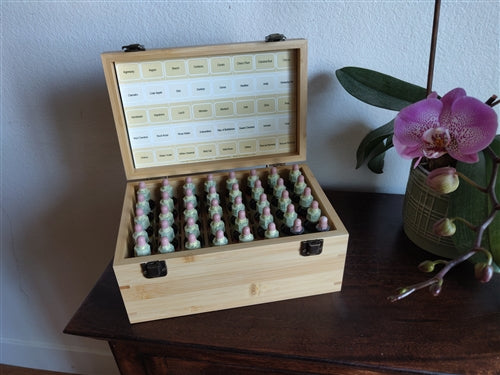 Kit de Flores de Bach en Caja de Bambú con 40 Frascos de 20ml