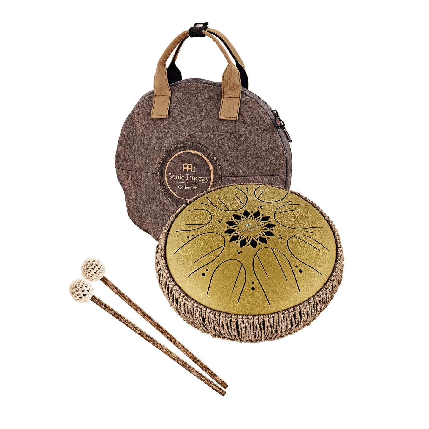 Meinl Medium Octave Steel Tongue Drum - C Major, Gold, 432hz