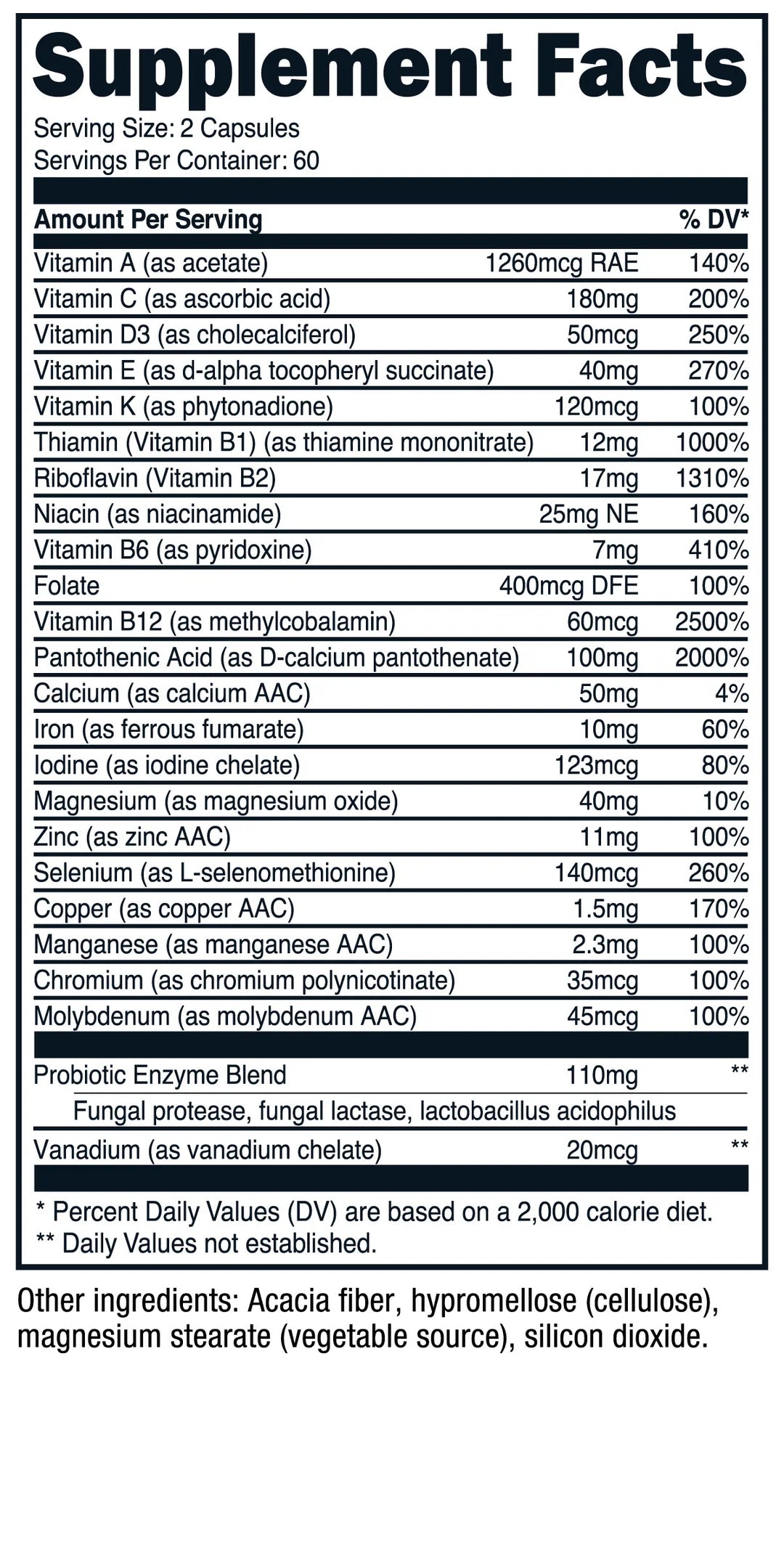 Capsules multivitaminées (120 capsules)