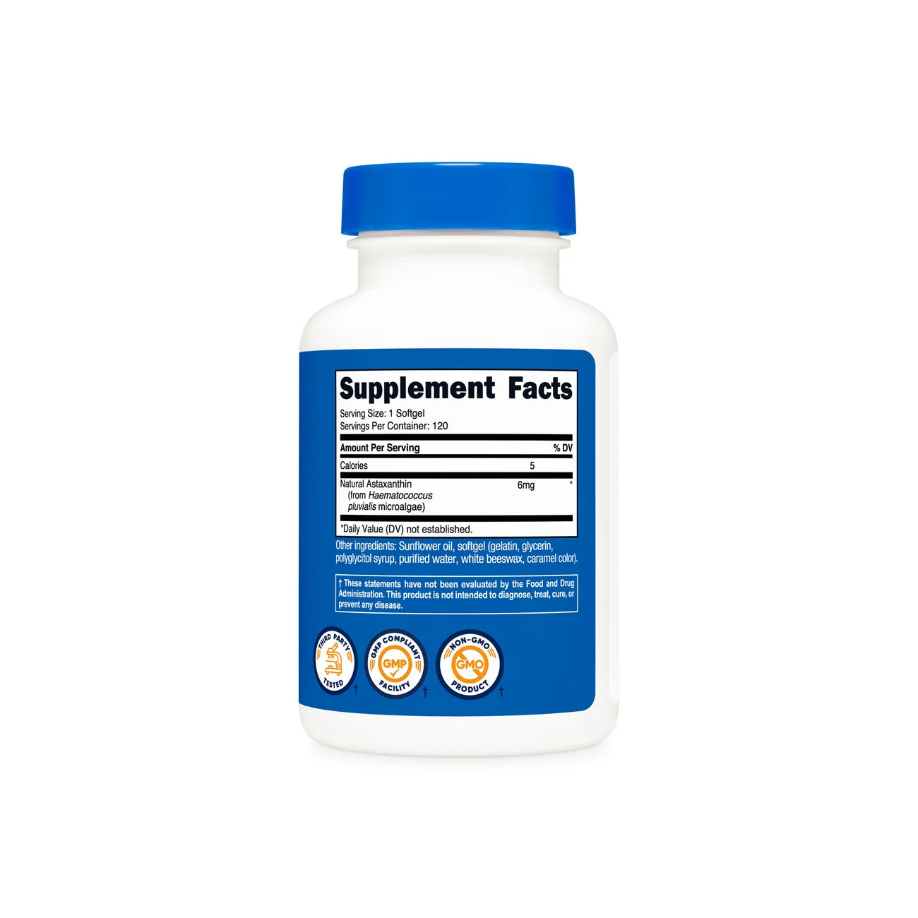Cápsulas blandas de astaxantina Nutricost (120 cápsulas blandas) 