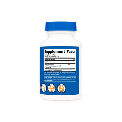 Cápsulas blandas de astaxantina Nutricost (120 cápsulas blandas) 