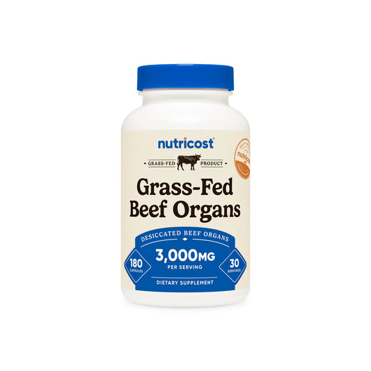 Nutricost Grass-Fed Beef Organs Capsules (180 Capsules)