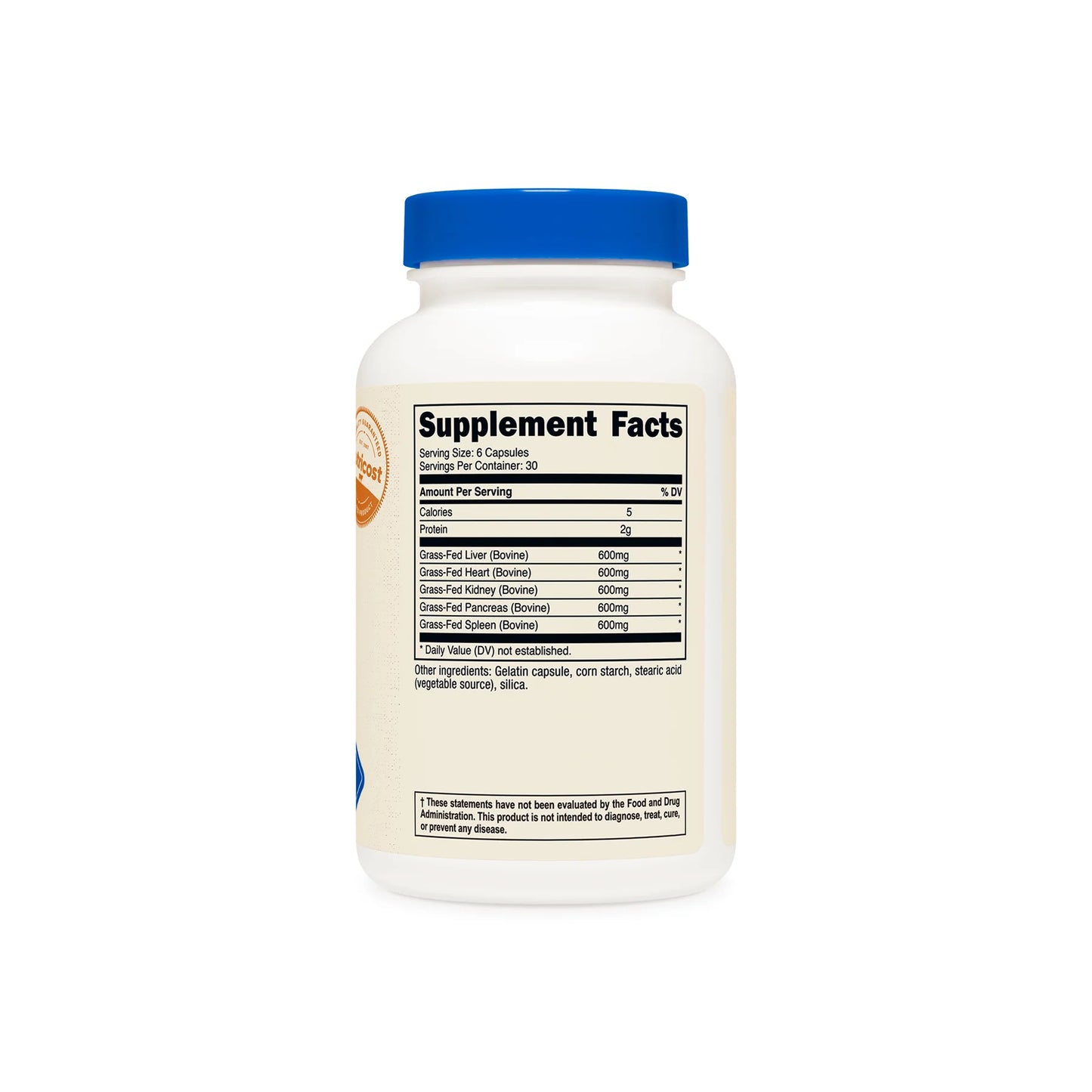 Nutricost Grass-Fed Beef Organs Capsules (180 Capsules)