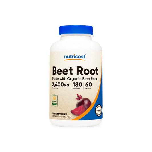 Nutricost Organic Beet Root Capsules (800 MG) (180 Capsules)