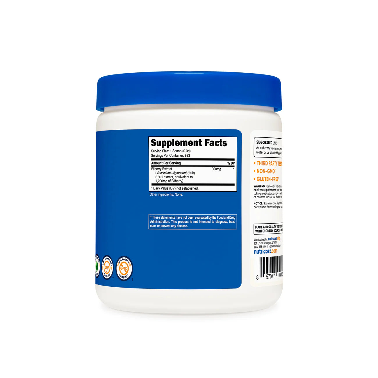 Nutricost 越橘粉（250克）