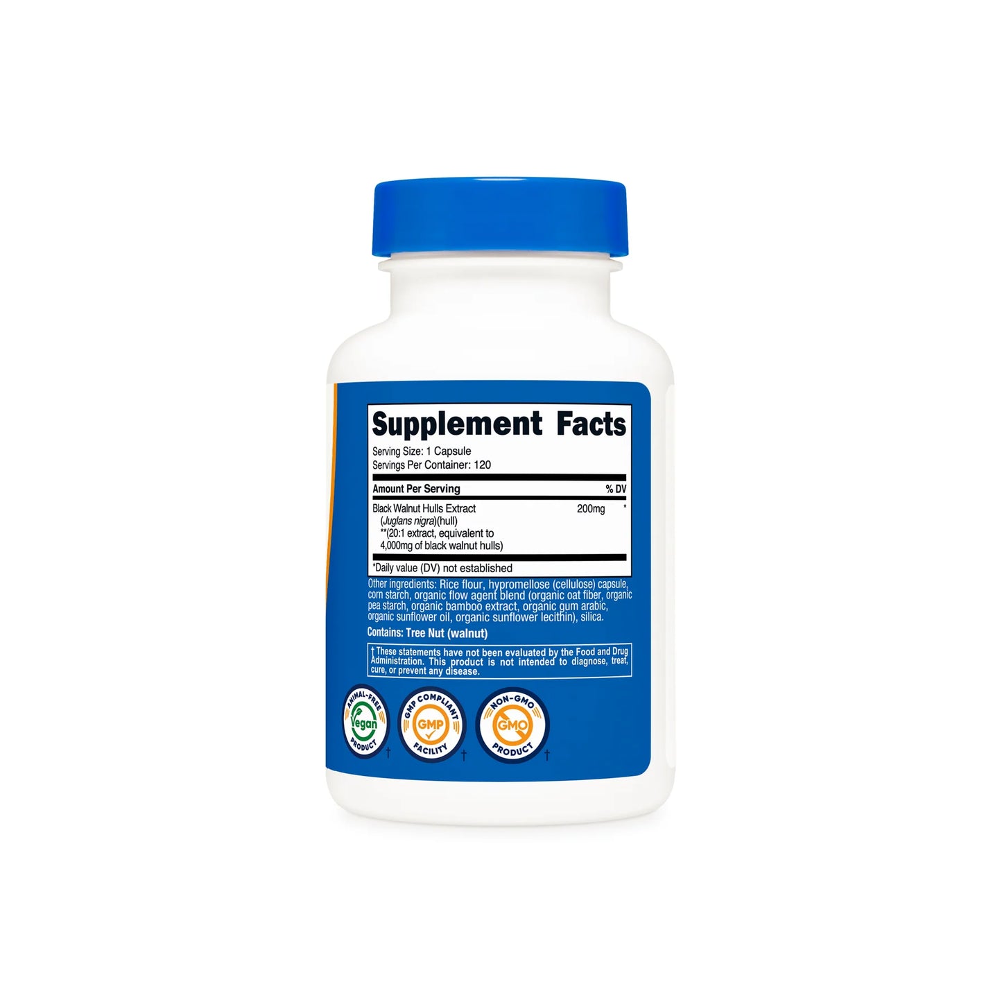 Nutricost Black Walnut Hulls Capsules (120 Capsules)