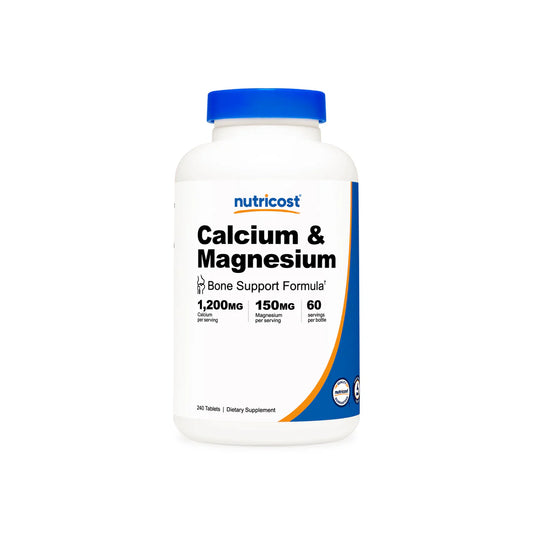 Nutricost Calcium Carbonate (1200 MG) Magnesium Carbonate (150 MG) Tablets (240 Tablets)