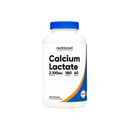 Gélules de lactate de calcium (2100 MG) (180 gélules)