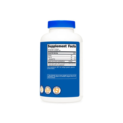 Nutricost Caprylic Acid Softgels (1200 MG) (120 Softgels)