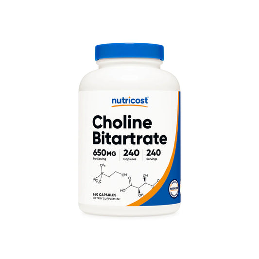 Nutricost Choline Bitartrate Capsules (650 MG) (240 Capsules)