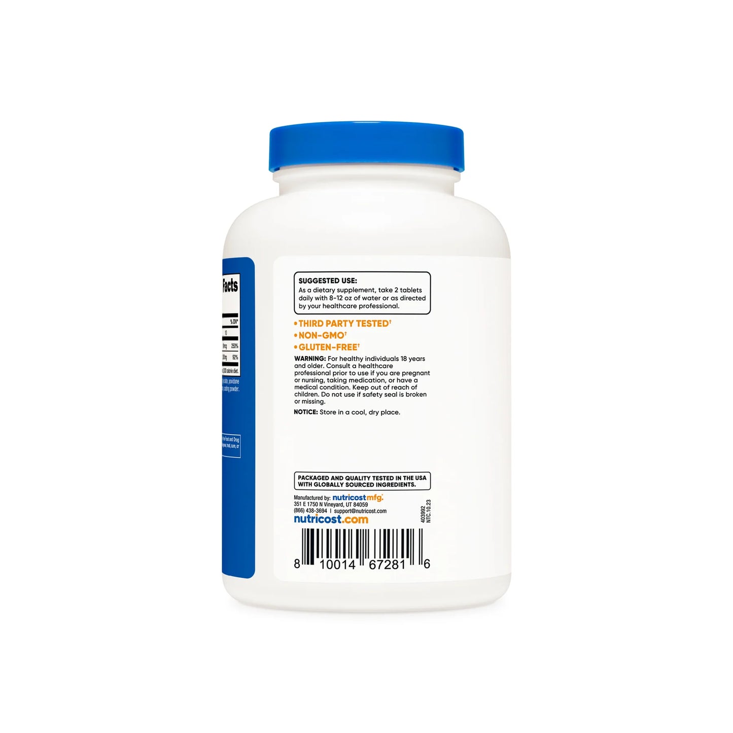 Nutricost Calcium (600 MG) Vitamin D3 (25 MCG) Tablets (240 Tablets)