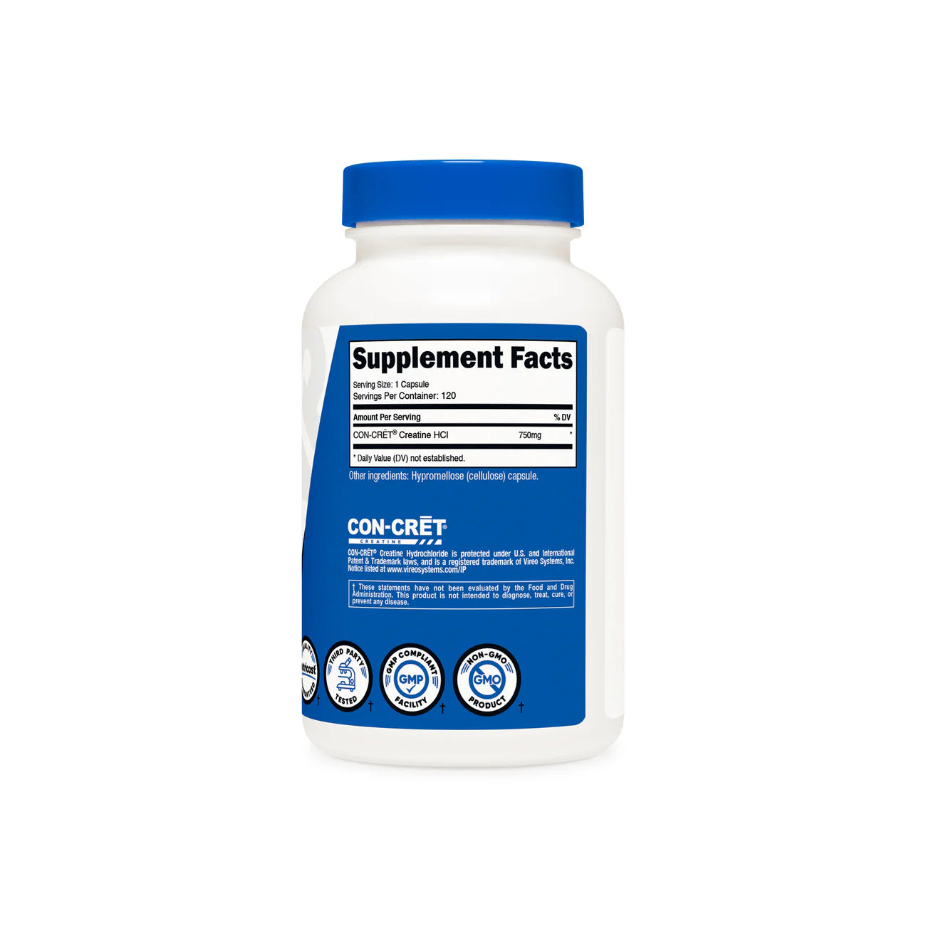 Nutricost Creatine HCl (750 MG) (120 Capsules)