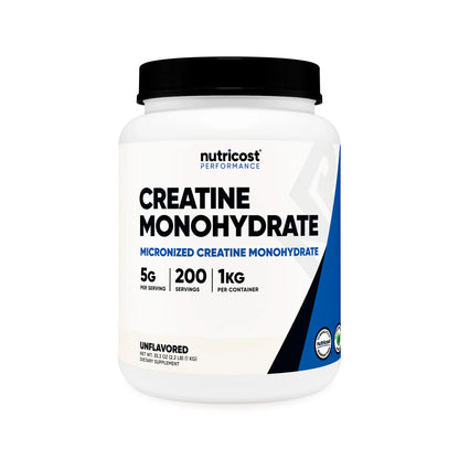 Nutricost Creatine Monohydrate Powder (Unflavored)