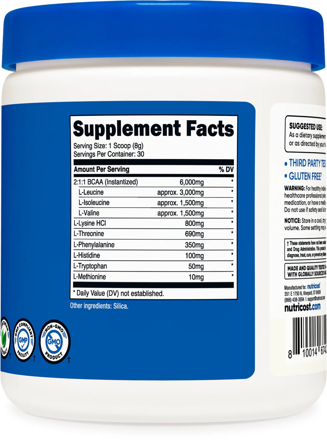Nutricost Essential Amino Acid (EAA) Powder (30 SERV)