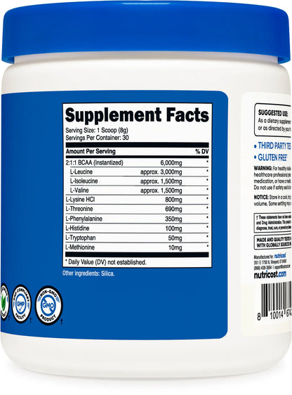 Nutricost Essential Amino Acid (EAA) Powder (30 SERV)