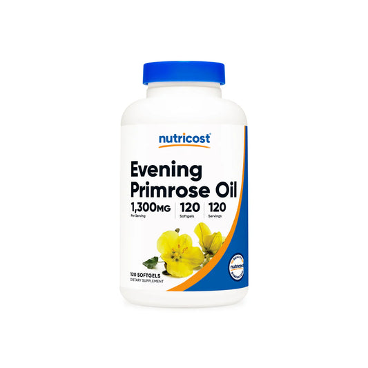 Nutricost Evening Primrose Oil Softgels (1,300 MG) (120 Softgels)