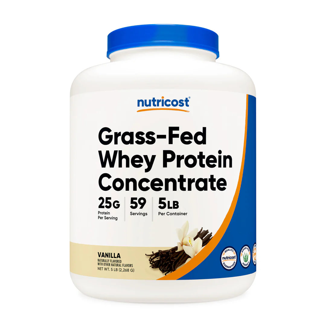 Nutricost Grass-Fed Whey Protein Isolate Powder (5 LB)