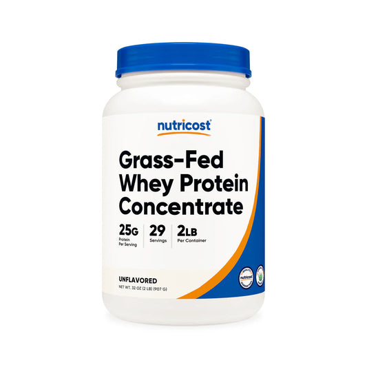 Nutricost Grass-Fed Whey Protein Concentrate Powder (2 LB)