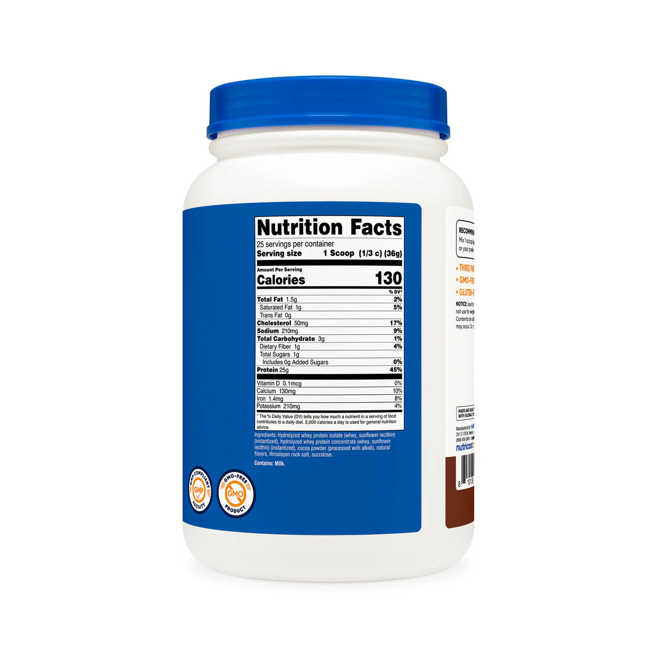 Nutricost 水解乳清蛋白粉（2 磅）（巧克力味） 