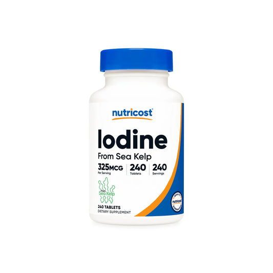 Nutricost Iodine Tablets (325 MCG Iodine) (240 Tablets)