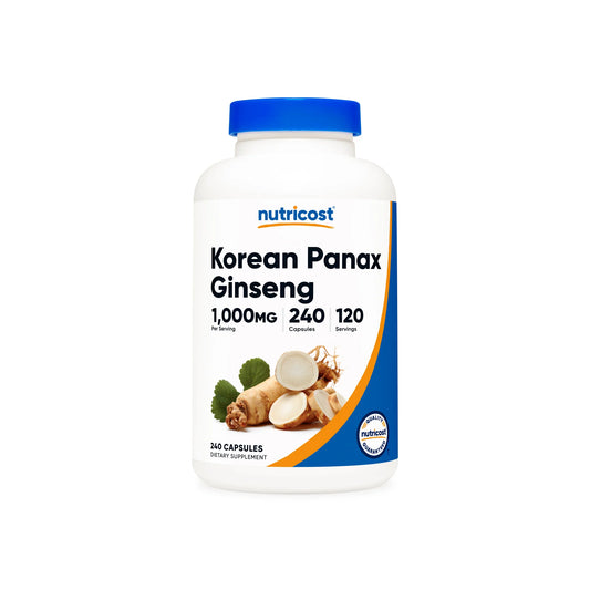 Cápsulas de ginseng rojo coreano Nutricost (240 cápsulas) 