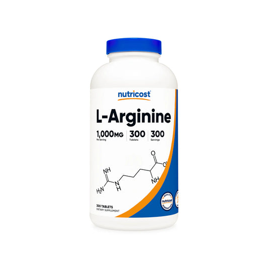 Comprimidos de L-arginina Nutricost (1000 mg) 