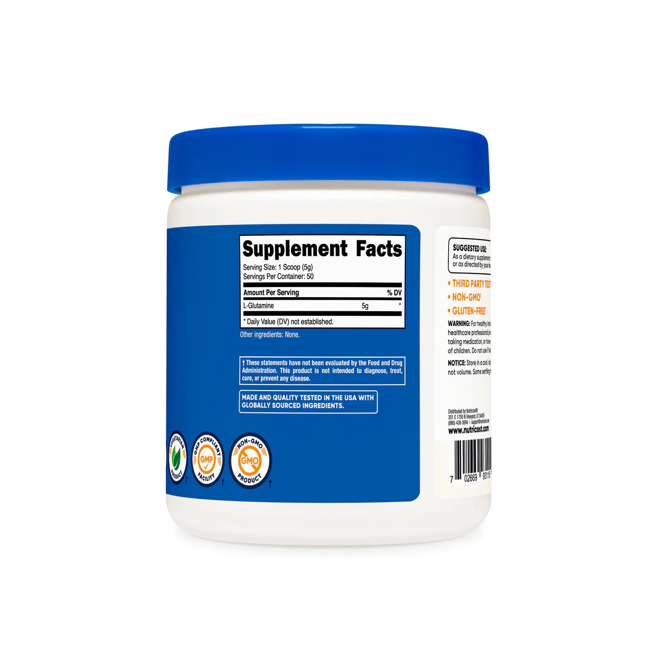 Nutricost L-谷氨酰胺粉（无味）