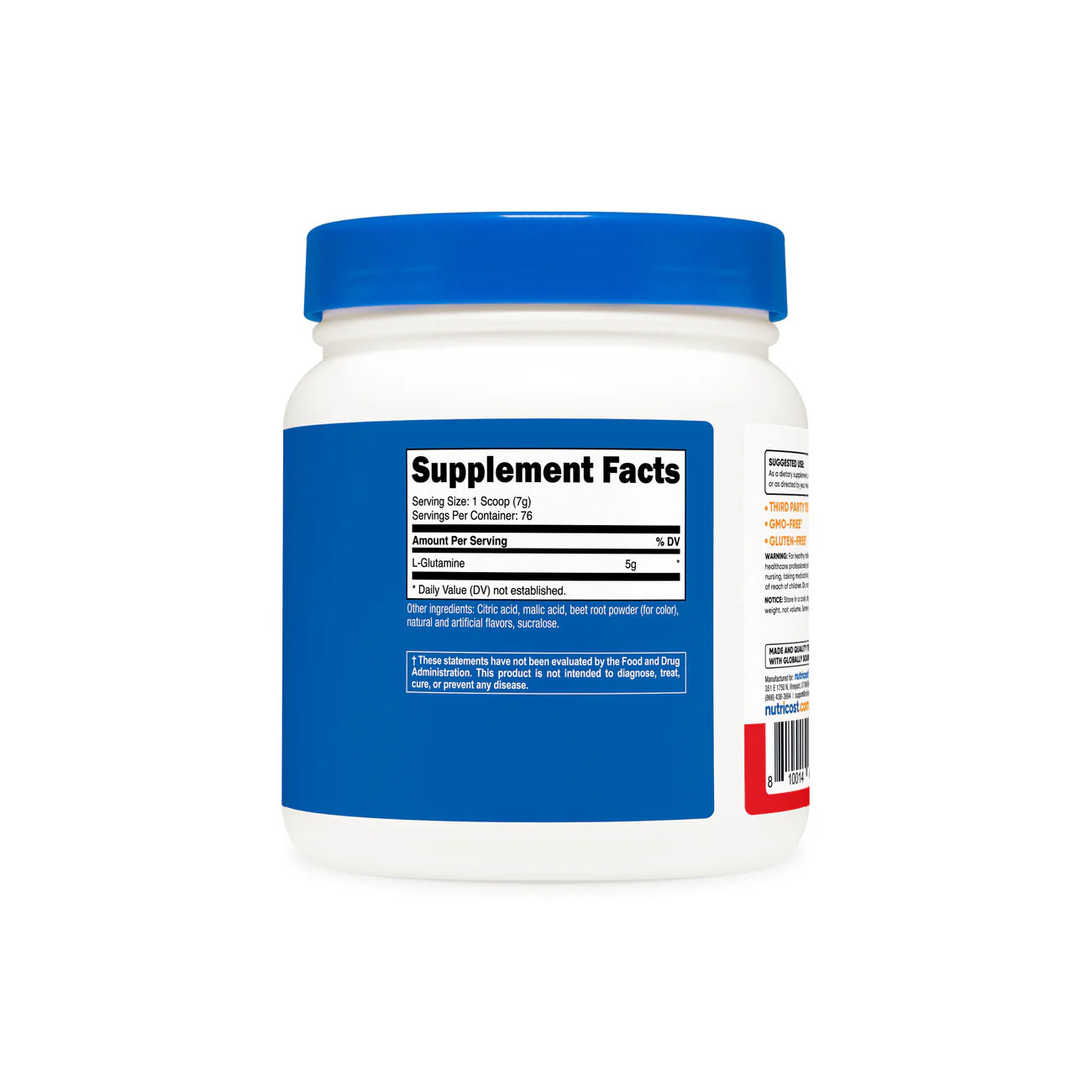 Nutricost L-谷氨酰胺粉（500克）（调味）